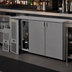 Thumbnail image #3 for Glastender Shallow Depth Front-Serviced One-Zone Bar Profile Back Bar Cooler, 60-Inch, Two-Section, Solid Swing Doors, Stainless Steel Top