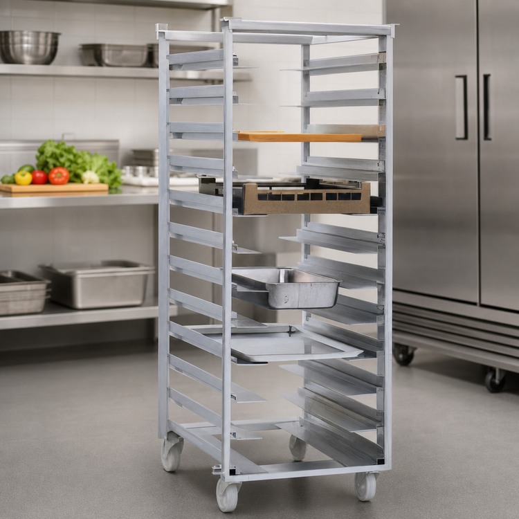 Product image #3 for Panco Mobile Front-Loading Multi-Purpose Rack with 12 Universal Slide Pairs