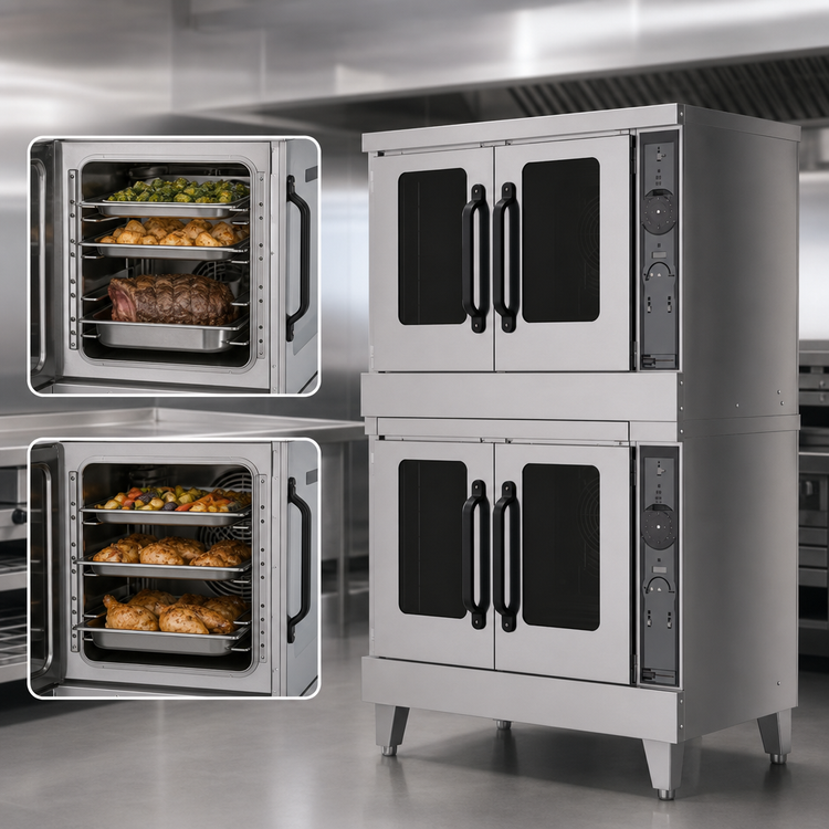 Product image #3 for Vulcan Quick Ship Platinum Double-Deck Full-Size Standard-Depth Gas Convection Oven
