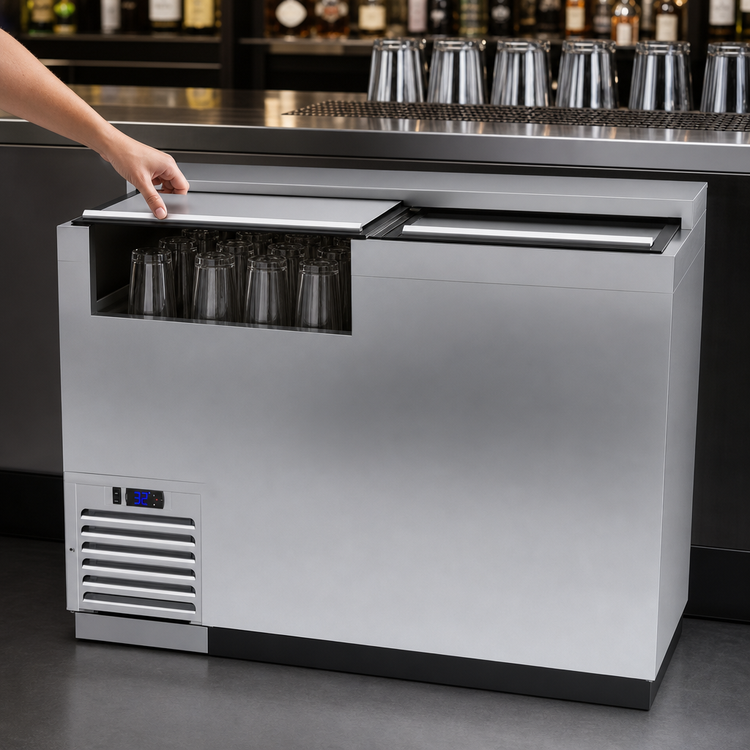 Product image #3 for Krowne MC48S 48-Inch Slide-Top Underbar Glass Froster with Self-Contained Refrigeration