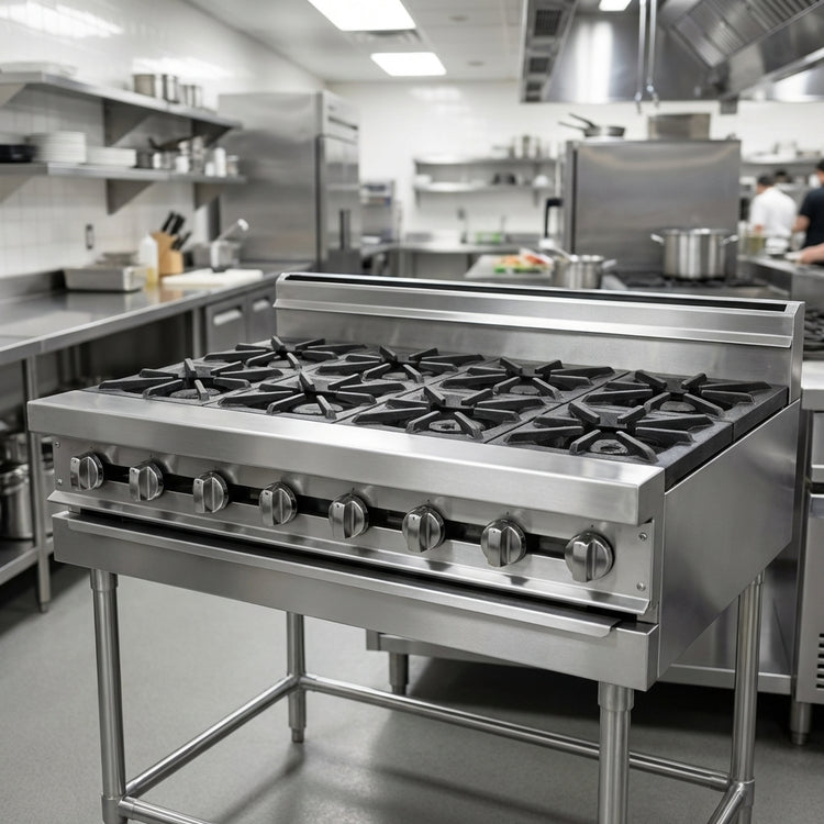 Product image #2 for Titan JMRH-8-A 48 Inch Modular Heavy Duty Gas Open Burner Range with 8 Burners