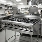 Thumbnail image #2 for Jade Range (Middleby) Titan JMRH-8-A 48-Inch Modular Natural Gas Range with 8 Open Burners, Stainless Steel, Open Legs