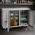 Thumbnail image #3 for 48-Inch Two-Section Stainless Steel Back Bar Cooler with Solid Doors and Side-Mounted Self-Contained Refrigeration