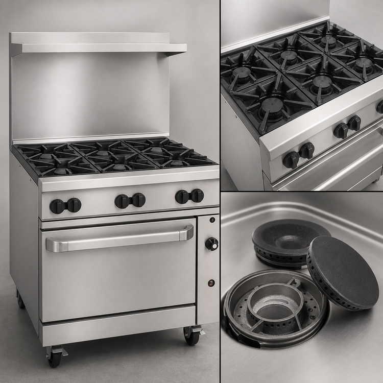 Product image #3 for Wolf Challenger XL 36-Inch 6-Burner Gas Restaurant Range with Convection Oven