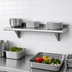 Thumbnail image #3 for Advance Tabco 48 Inch x 12 Inch Wall-Mounted Stainless Steel Shelf, 16-Gauge, Satin Finish