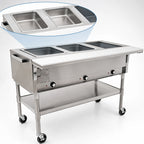 Thumbnail image #3 for Eagle Group SPDHT2-240-3 Portable Electric Hot Food Table, 2 Dry Wells, 36-Inch, Open Shelf Base, 240V