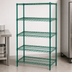 Thumbnail image #3 for Quantum 36 in. W x 14 in. D x 63 in. H 5-Shelf Stationary Wire Shelving Starter Kit, Green Epoxy Antimicrobial Finish