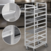 Thumbnail image #3 for Channel Standard Series Aluminum Cafeteria Tray Rack, Single Section, End Load, 36-Inch High, 10-Tray Capacity