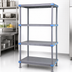 Thumbnail image #3 for Quantum Millenia 60 x 21 x 86 Inch Polymer Solid Shelving Starter Unit, Gray, 4 Shelves