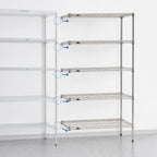 Thumbnail image #3 for Metro Super Erecta 5AN317BR 5-Shelf Add-On Wire Shelving Unit, 24"W x 18"D x 74"H, Zinc Finish