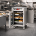 Thumbnail image #3 for Metro C5 6 Series Mobile Half-Height Pass-Thru Heated Holding Cabinet with 1 Tempered Double-Pane Glass Door and 1 Solid Door, 120V