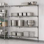Thumbnail image #3 for Metro Super Erecta AA376C Super Adjustable 4-Shelf Chrome Wire Add-On Shelving Unit, 72 x 18 x 63 Inches