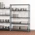 Thumbnail image #3 for Eagle Valu-Master 42-Inch W x 18-Inch D x 63-Inch H 4-Tier Add-On Wire Shelving Unit, Pewter Gray Epoxy Finish