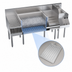 Thumbnail image #4 for Krowne Royal Series 66-Inch Underbar Ice Bin/Cocktail Station with Blender Dump Sink, Liquor Display, Drainboard, and 10-Circuit Cold Plate