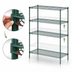 Thumbnail image #4 for Metro Super Erecta Super Adjustable 5-Shelf Starter Wire Shelving Unit, 42 x 18 x 74 Inches, Metroseal 3 Epoxy-Coated Green