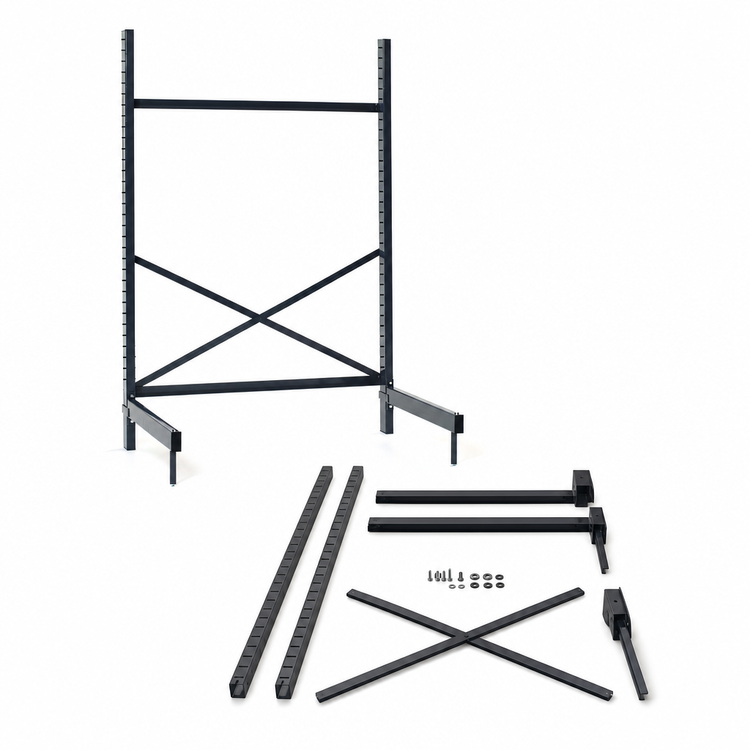 Product image #3 for Metro SmartLever 30"W x 21"D Cantilevered Shelving Starter Kit, 86-3/8" High