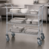 Thumbnail image #3 for Advance Tabco Special Value Series 3-Shelf Wire Utility Bus Cart, 42 x 24 x 38 Inches, Chrome Plated