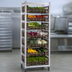 Thumbnail image #3 for Mobile Produce Crisper Rack for 7 Chill Baskets, Open-Sided Aluminum