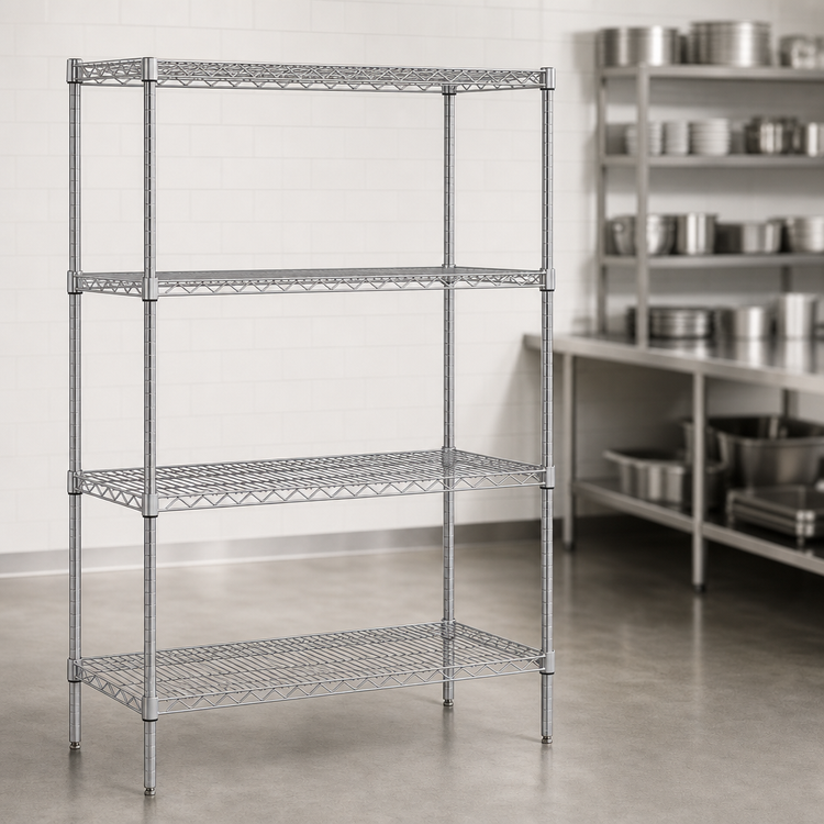 Product image #3 for Quantum 42-Inch Wide x 12-Inch Deep x 86-Inch High Stationary Wire Shelving Starter Kit