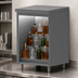 Thumbnail image #3 for Top Shelf 30-Inch Back Bar Liquor Step Cabinet, Flat Top, 4-Step Stainless Steel Display