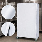 Thumbnail image #3 for Quantum CC184863WNV White 400 Denier Nylon Wire Cart Cover with Velcro Flap, 18"D x 48"W x 63"H