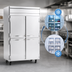 Thumbnail image #3 for Beverage-Air Cross Temp Top-Mount Two-Section Convertible Reach-In Refrigerator/Freezer with Half Solid Doors