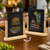 Thumbnail image #3 for Securit Double-Sided Natural Wood Tabletop Menu Board with Removable Blackboard, 4 x 6 Inch
