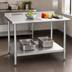 Thumbnail image #3 for Eagle Group BlendPort Budget Series Work Table with 16-Gauge 430 Stainless Steel Top, Rear Upturn, and Adjustable Undershelf, 60 x 30 Inches