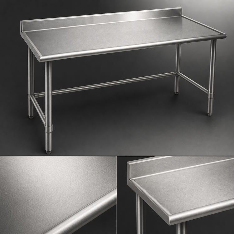 Product image #3 for Eagle Spec-Master Marine Series Stainless Steel Work Table with Backsplash, 72 x 30 Inches