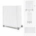 Thumbnail image #3 for Metro White Polyester Banquet Cart Cover with Velcro Fastener, 48 x 24 x 74 Inches