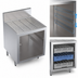 Thumbnail image #3 for Krowne Royal Series 24-Inch x 24-Inch Underbar Glass Storage Cabinet with Drainboard Top, Open Front Base, and 3 Rack Slides
