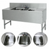 Thumbnail image #3 for Advance Tabco Prestige 3-Compartment Underbar Sink Unit with Dual Drainboards and Faucet, 72 Inch