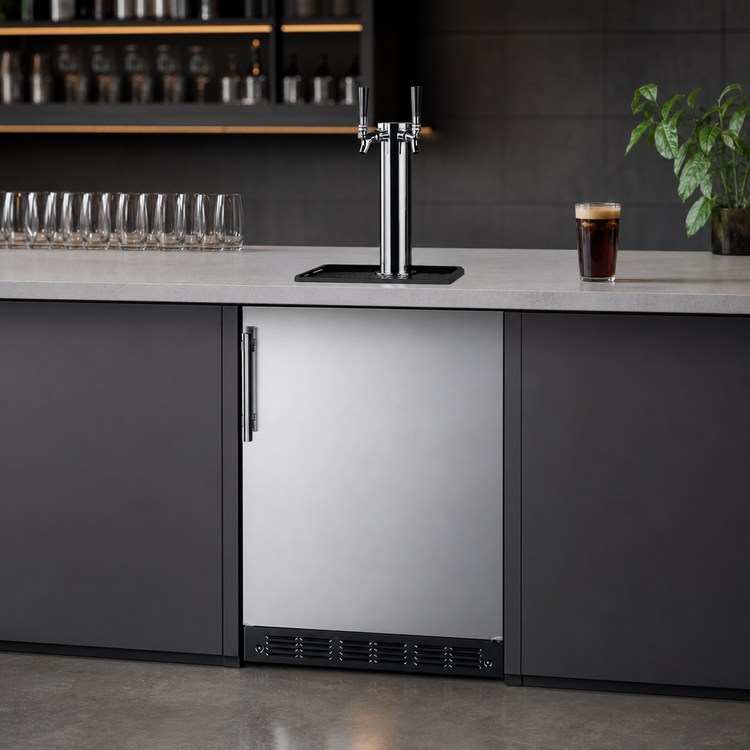 Product image #3 for 24-Inch Built-In Dual-Tap Floating Tap Cold Brew Coffee Kegerator