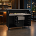 Thumbnail image #3 for Deluxe 63-Inch Indoor Portable Bar with Ice Bin, Speed Rail, and Locking Storage Cabinet