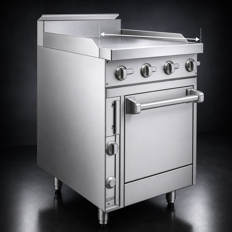 Product image #3 for Bistro JBR-24G-24C 24" Gas Restaurant Range with Griddle and Convection Oven