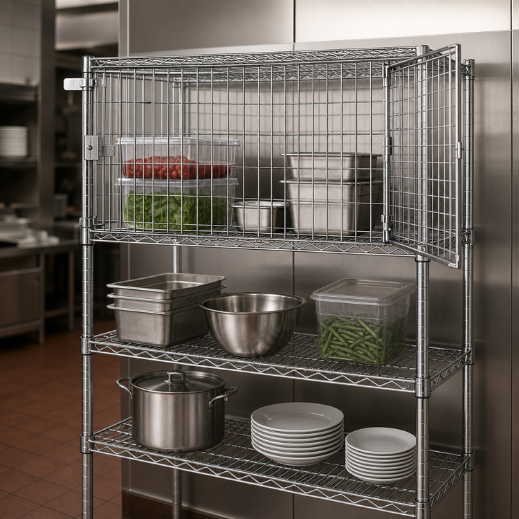 Product image #3 for Metro Super Erecta Chrome Security Cage Module with Door and Panels, 30 x 24 x 20 Inches