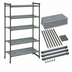 Thumbnail image #3 for Cambro Camshelving Basics Plus 5-Tier Stationary Starter Unit, 24-Inch Deep x 60-Inch Wide x 84-Inch High, Brushed Graphite