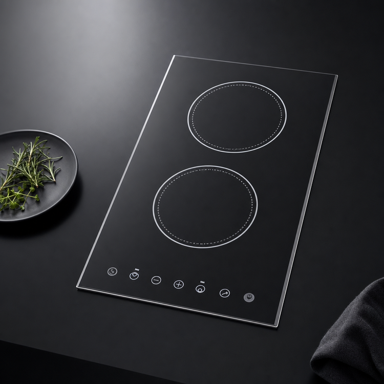 Product image #3 for Summit Commercial 2-Burner 115V Radiant Electric Built-In Cooktop with Black Schott Ceramic Glass Surface