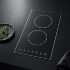Thumbnail image #3 for Summit Commercial CR2B15T1B 2-Burner Radiant Electric Built-In Cooktop, 1,200W Burners, Black Ceramic Glass, Digital Touch Controls