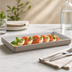 Thumbnail image #3 for American Metalcraft Unity Collection Rectangular Melamine Serving Platter, 10 x 4-3/4 Inches, Mocha