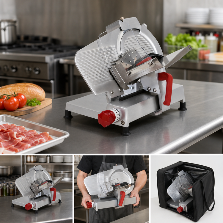 Product image #3 for Axis 12-Inch Manual Gravity Feed Meat Slicer, Belt-Driven, 1/2 HP (AX-S12 ULTRA)