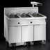 Thumbnail image #3 for Imperial Electric Floor Model 4-Battery Fryer with Built-In Filter System, 75 lb. Per Tank