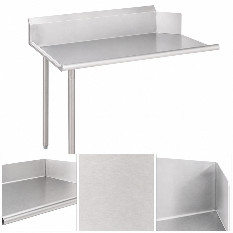 Product image #3 for John Boos E-Series Clean Straight Dish Table, 26" x 30", Right-to-Left Operation, 18-Gauge Stainless Steel