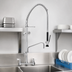 Thumbnail image #3 for Fisher Stainless Steel Spring Pre-Rinse Add-On Faucet with 6-Inch Swing Spout, 8-Inch Backsplash Mount