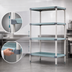 Thumbnail image #3 for MetroMax Q 4-Shelf Stationary Polymer/Wire Starter Shelving Unit, 36W x 21D x 63H