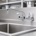 Thumbnail image #3 for Krowne Royal Series Splash-Mounted Commercial Faucet with 10-Inch Swing Spout, 8-Inch Centers