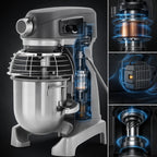 Thumbnail image #3 for Hobart Food Machines - Mixers HL120-40STD 12-Quart Countertop Planetary Mixer with 3 Speeds, SmartTimer, and #12 Hub