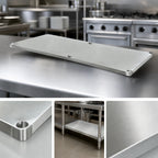 Thumbnail image #3 for Advance Tabco US-36-108 Stainless Steel Undershelf, 18 Gauge, for 108"W x 36"D Work Tables, 102"W x 30"D