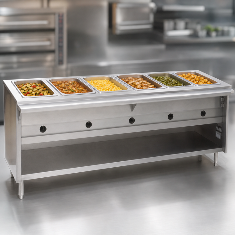 Product image #3 for Spec-Master HT6CB-LP 94.5-inch 6-Well Liquid Propane Hot Food Table
