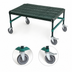 Thumbnail image #3 for QuadPlus Mobile Dunnage Rack with Louvered Polypropylene Mat, Green Epoxy Finish, 24 x 24 x 14 in., 800 lb. Capacity